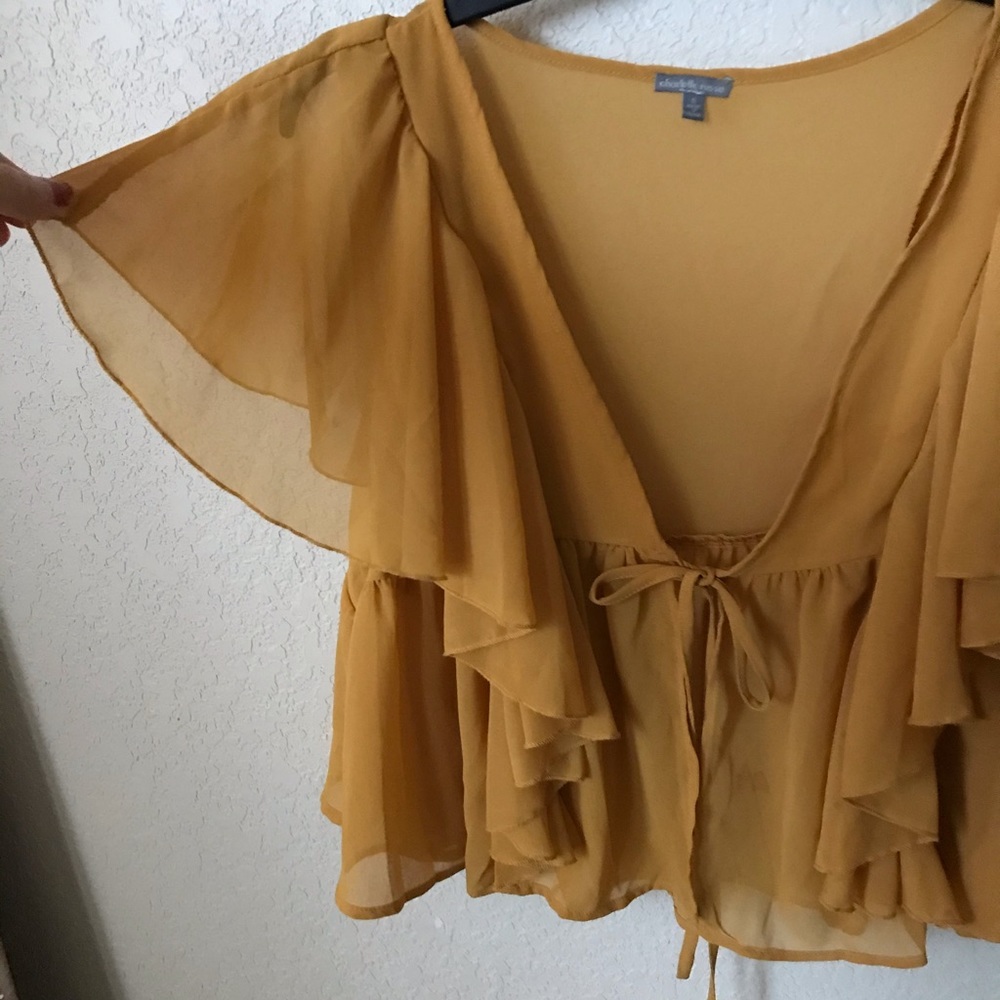 Sheer Ruffle Top - Picture 3 of 5